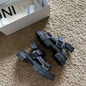Ganni rubber sandals